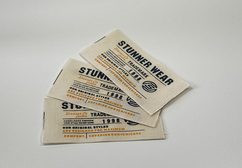 CUSTON PRINTED COTTON LABEL