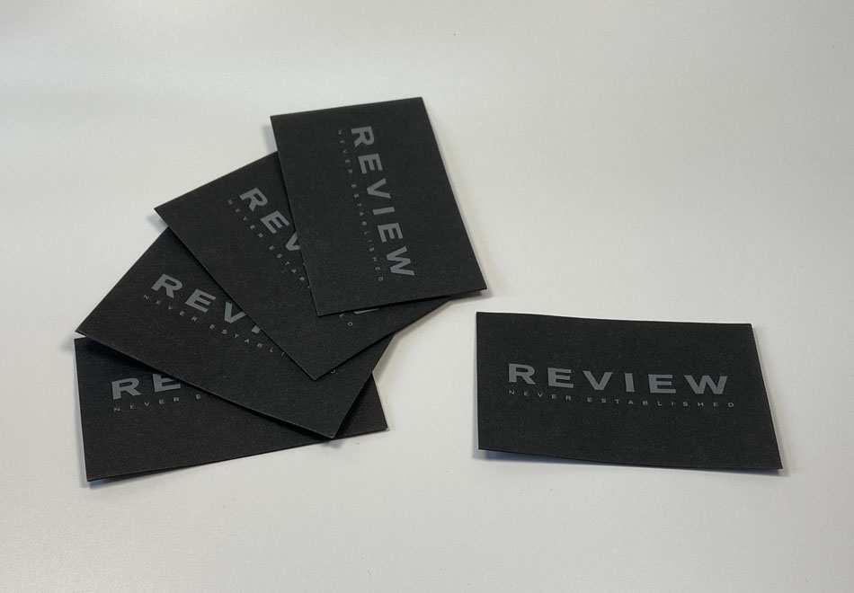 PRINTED REVIEW LOGO PAPERETTE LABEL